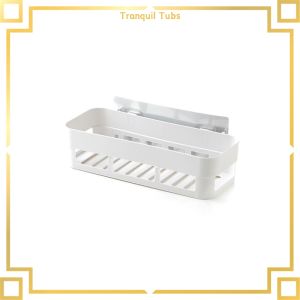 【Shop the Look】 Tranquil อ่างล้างจานอุปกรณ์พลาสติกชั้นวางของ/ยาว Strip Storage ผู้ถือท่อระบายน้ำ/Punch-ฟรีบ้านสบู่คอนเทนเนอร์/Self-กาวห้องน้ำเครื่องสำอางค์แชมพูตะกร้าเก็บ