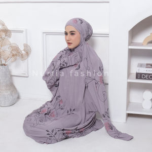 mukena labasan santri dewasa terusan bordir Andin