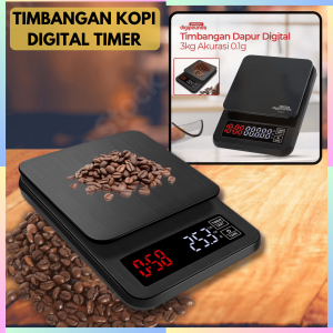 FAST DELIVERY Digipounds Timbangan Takaran Kopi dan Dapur Mini Akurat Digital Timer Coffee Scale