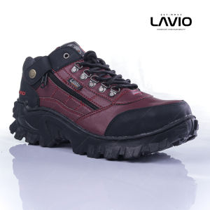 Sepatu Safety Pria Ujung Besi Sol Karet Lentur Anti Licin Lavio E95 Untuk Kerja Proyek Outdoor Atau Hiking ke Gunung