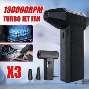 【COD】 Mini Turbo Jet Fan Turbo Violent Fan X3 Mini Jet Blower 130000 RPM Mini Jet Blower Portable Electric Air Duster Cordless for Cleaning Camping Outdoors Car