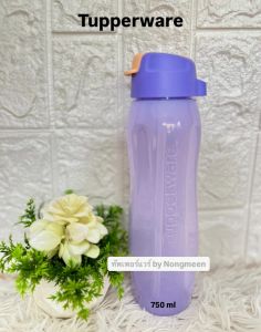 Tupperware รุ่น ขวดน้ำ Slim Eco Bottle with straw 750ml (เลือกสีได้)