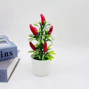 Artificial Fruit Bonsai Mini Orange Pomegranate Tree Windowsill Decor Plastic Courtyard Simulated Plants Bonsai for Home