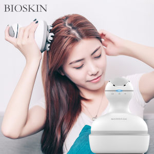 Bioskin Smart Head Scalp Massager USB Charging Wireless Head Electric Massage Device Stress Relax Body Back Massager Kneading Vibrating for Prevent Hair Loss