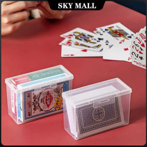 Poker Card Box Plastic Playing Cards Container Box Transparent Stickers Korea Idol Card Holder For Placing Card