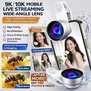 Cell Phone Highdef Wideangle Beauty Lens 9K/10K Mobile Live Streaming Wide-Angle Lens HD Live Streaming Tool