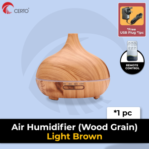 CERTO 500ml Pao Aroma Ultrasonic Mist Air Diffuser For Essential Oil Humidifier Aromatherapy Air Purifier Air Freshener Bed Lamp LED Light Pewangi Bilik 保湿器