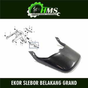 Ekor Slebor Belakang Grand - Mudguard Kepet Pet Air Buntut Sambungan Flap Topi Selebor Spakbor Belakang Honda Astrea Grand