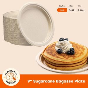 (50 pcs) 7 9 10 inches Sugarcane Bagasse