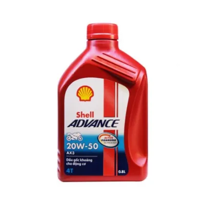 [HCM]Nhớt xe số SHELL ADVANCE AX3 20W50 800ml