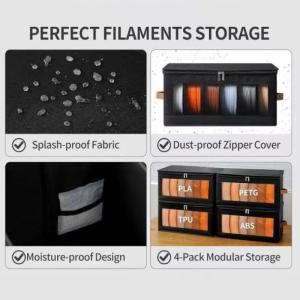 Filament Storage Box - 3D Printer Filament Storage Containers 3D Printing Accessories Holder Rack For Home Office Workshop h260818