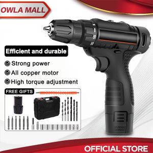 Cordless Drill Driver Kit Electric Screwdriver Drill 698VF Rechargeable Battery High Power Hand Drill Power Tool Set