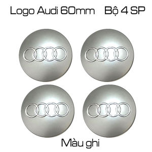 Logo mâm xe cho xe Audi (đường kính 60mm) phù hợp cho các xe Audi.