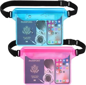 Waterproof Pouch with Waist Strap Dry Bag for Swimming Boating Snorkeling Kayaking Water Park outdoor Beach Sport