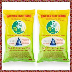 NSX T8/2025 Combo 2 Túi 5kg Gạo St25 Lúa Tôm Ông Cua – Hàng Chính Hãng