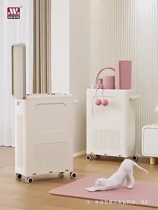 Easyhome.sg T-HE067/68 Flip Top Laundry Basket with Wheels / Space Saving Clothes Storage /Toys Organizer Storage