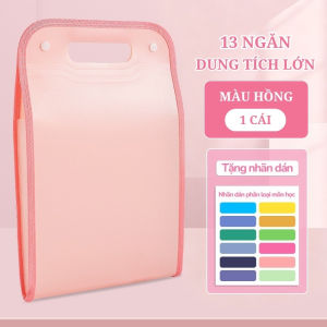File Đựng Tài Liệu A4 13 Ngăn – Túi Hồ Sơ Nhựa PP Chống Nước Có Quai Xách Sắp Xếp Giấy Tờ Gọn Gàng
