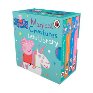 milumilu 4Pcs Peppa Pig Bedtime Little Library Board book English Activity Story Book for Kids