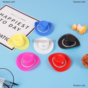 [COD] Season pet หมวกตุ๊กตาพลาสติกขนาดเล็ก4ชิ้นหมวกคาวบอยตะวันตกหมวกคาวเกิร์ลสำหรับตุ๊กตาอุปกรณ์ตกแต่ง