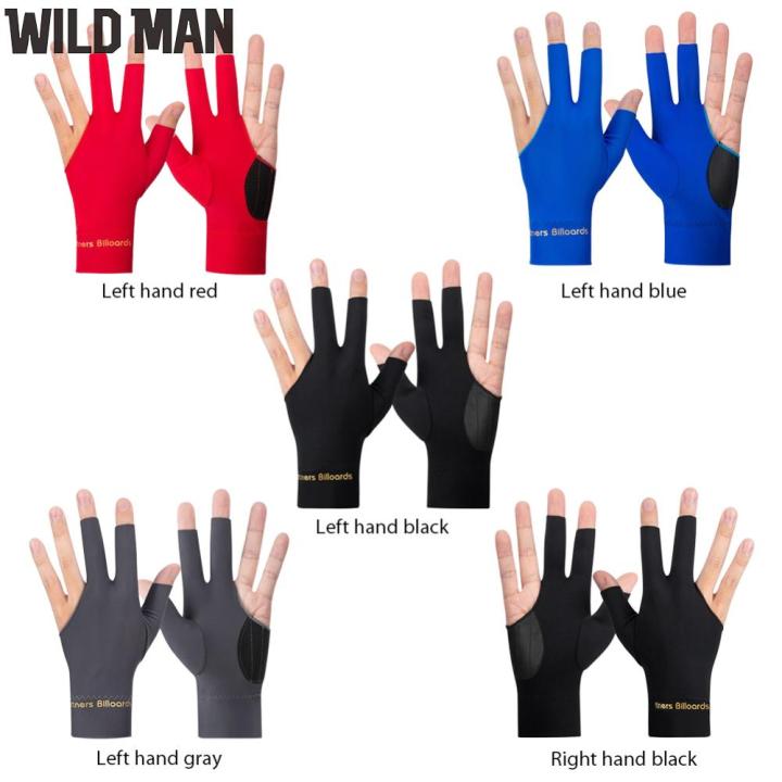 3 Finger Billiard Gloves Antiskid Soft Snooker Gloves Breathable Profion K9a6