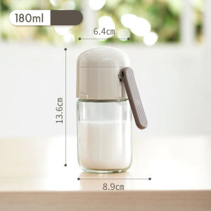 180/250ML Salt Dispenser Glass Uniform Control Pepper Salt Spice Sugar Seasoning Bottles