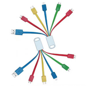 AUUSB Charging cable keychain 5-in-1 multi-functional USB Applicable IOS Miniature USB and type-c Android data cable