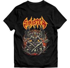 KurniaKaos T-Shirt Kaos Distro Musik Band SINISTER bahan 24s kaos murah