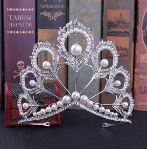【Hot New Release】 Miss Universe Big Pearl Rhinestone Tiara Full Circle Crown