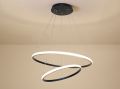 36W Tri-Tone Black Dual Ring Hanging Light Pendant Light Dining Light. 