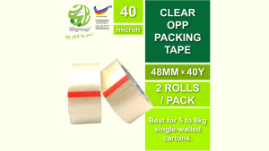 Clear / Brown OPP Packing Tape 48mm x 40yards x 40mic (2 ROLLS)