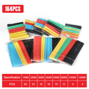 Heat Shrink Insulation Tubing Tube Assortment Kit Electrical Connection 164Pcs/328Pcs/530Pcs Wrap Sleeve Wire Cable Shrinkage 2:1