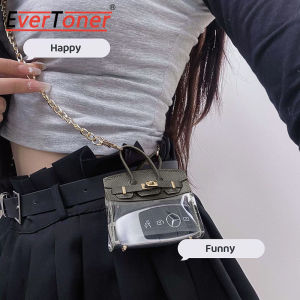 EverToner Key Holder Fashionable Delicate Womens Handbag Keychain Accessories Transparent Key Chain Mini Bags