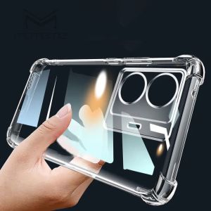 เคสเข้ากันได้กับ Vivo Y02s Y02 Y02A Y02t Y16 Y22 Y22s Y27 Y27s Y30 Y36 Y35 Y55 V30 V29 V29e V25 V27 V25e V27e Pro 5G 4G 2022เคสใส่โทรศัพท์ใสชัดเจนฝาครอบด้านหลังกันกระแทก Amor ยืดหยุ่น TPU นิ่มกันกระแทกป้องกันการตก