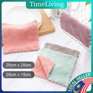 Microfiber Kitchen Towels Tuala Dapur Dish cloth Superfine Plain Color Kain Lap Dapur Pencuci Pinggan 厨房布 1pc [E22]