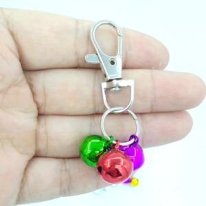Chuông cổ lục lạc cho Chó mèo gồm 3 chuông nhỏ kèm móc khoá (mẫu mới) - Hara Pet Store