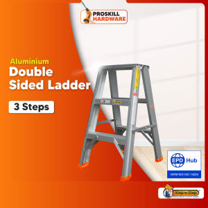 Aluminium Step Ladder Double Sided Ladder / StepByStep Heavy Duty Tangga Rumah 双边家用梯子 3 Steps