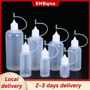[COD]  HOT SALE Ship within 24 hours 2 5PCS 5ml 10ml 20ml 30ml 50ml 60ml 100ml PE Plastic Squeezable Tip Applicator Bottle Refillable Dropper With Needle Tip Caps For