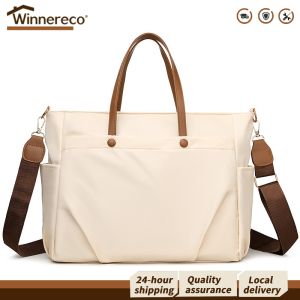 Women Nylon Laptop Backpack Spacious Business and Travel Bag for Women Large Capacity Gray Durable