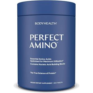 BodyHealth PerfectAmino Tablets (150 ct) Essential Amino Acid with BCAAs + Lysine Phenylalanine Threonine Methionine Tryptophan Supplement for Muscle Mass Production Recovery & Strength