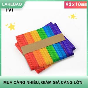 【LAKEBAO】 Tự làm bằng gỗ gậy nghệ thuật và hàng thủ công số lượng lớn đầy màu sắc Popsicle Gậy cho trẻ em lớp học và nhà hoạt động