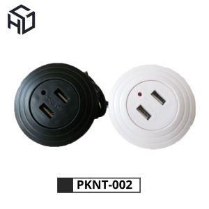 Ổ Cắm 2 cổng USB Type A gắn âm mặt gỗ mặt bàn nội thất phụ kiện nội thất tiện ích