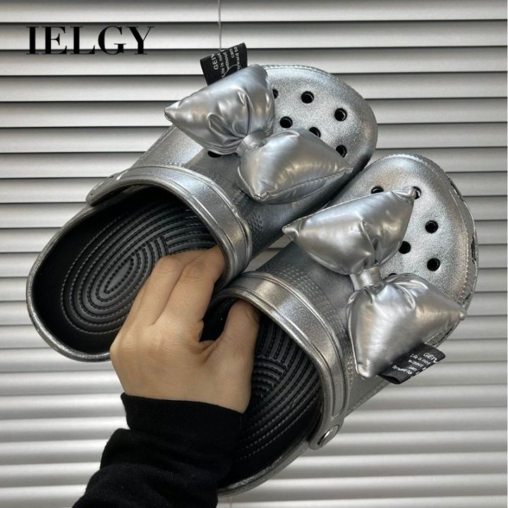 IELGY%20Hole%20Shoes%20Bow%20Slippers%20Women's%20Summer%20New%20Platform%20Sole%20-%20Image%204