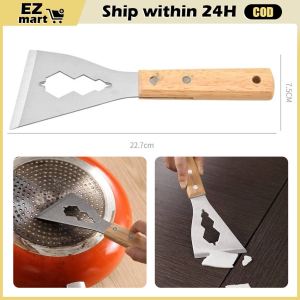 Metal Flat Shovel Weed Cleaning Shovel Stainless Steel Cleaning Shovel for Moss Multifunctional Outdoor Garden Shovel Farm Weeding Tool