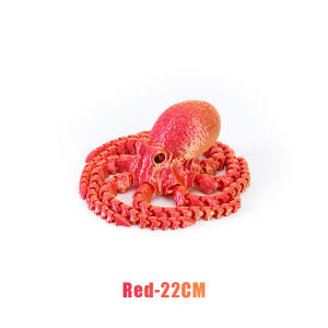 3D Printed Octopus Figurine with Flexible Joints for Home Office Desk Decor Ocean Animal Table Ornament Ideal Gift Toy
