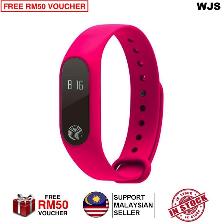 ORIGINAL) WJS Bluetooth Smart Band M2 Heart Rate Monitor