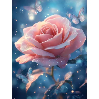 RUOPOTY Flower Painting By Numbers Handmade Diy Gift Flower Crafts Gift Adults Crafts Crafts DIY Kits for Beginners