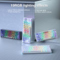 SOLAKAKA Hot-swappable Wireless Mechanical Keyboard 61 Keys RGB Backlit Bluetooth+2.4G Wireless+Type-C Wired 3-mode Connection Gaming Keyboard (SK961 ). 