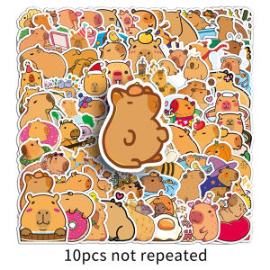 100PCS Cute Capybara Animal Stickers Car Motorcycle Travel Luggage Phone Guitar Laptop Cartoon Helment Decal Kid Gift Toys