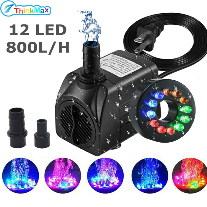 Submersible Water Pump With 12 Led 15w Lights Noise Reduction For