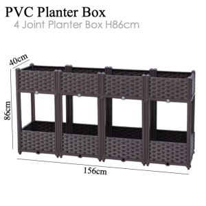 2 Tier Planter Box / Vegetable Planter / Flower Planter / Balcony Planter Box ./ PVC Rattan Planter Box / Multi Level Planter Box / PVC Planter Box / DIY Planter Box